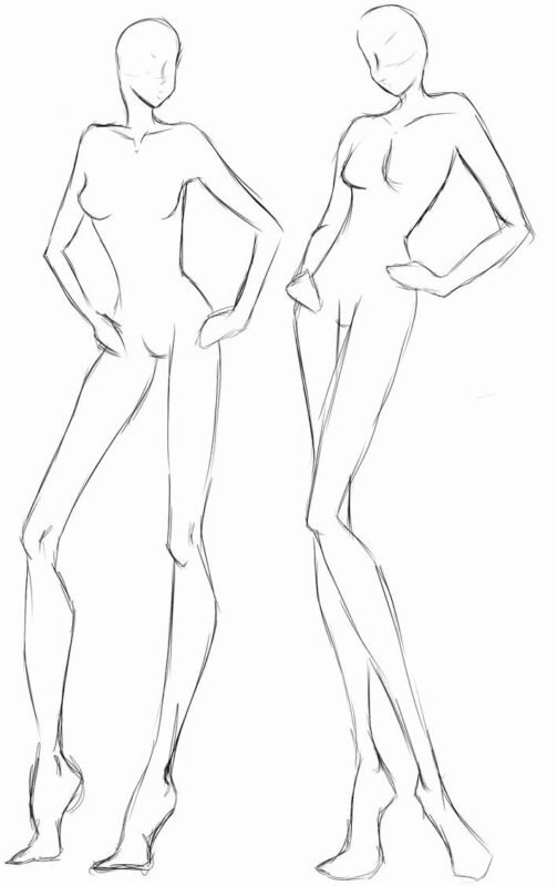 Blank Fashion Model Sketch