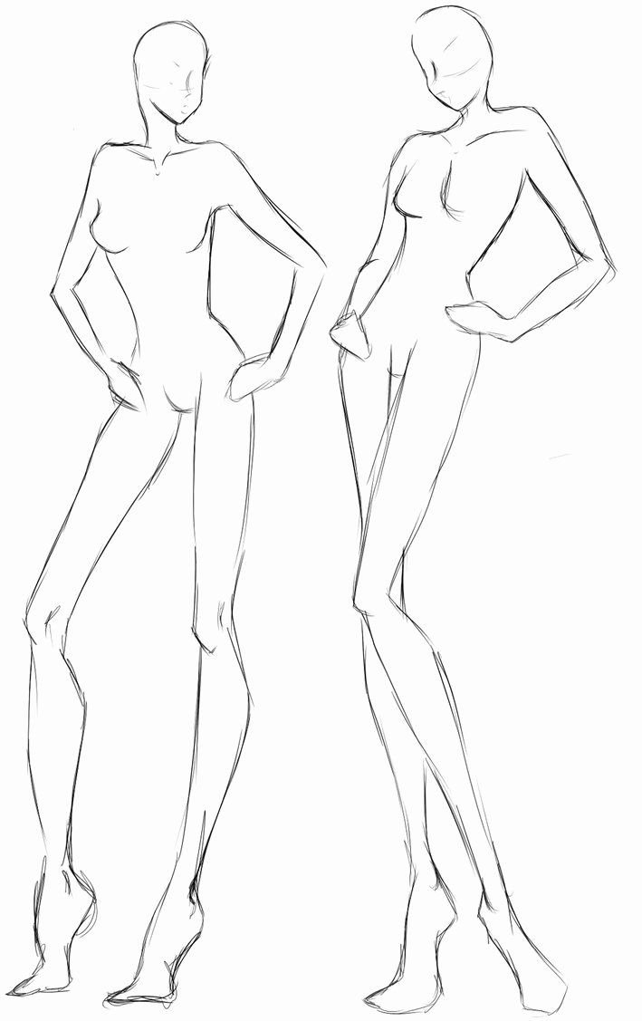 Blank Fashion Model Sketch