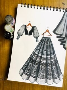 Casual Fashion Dress Drawing