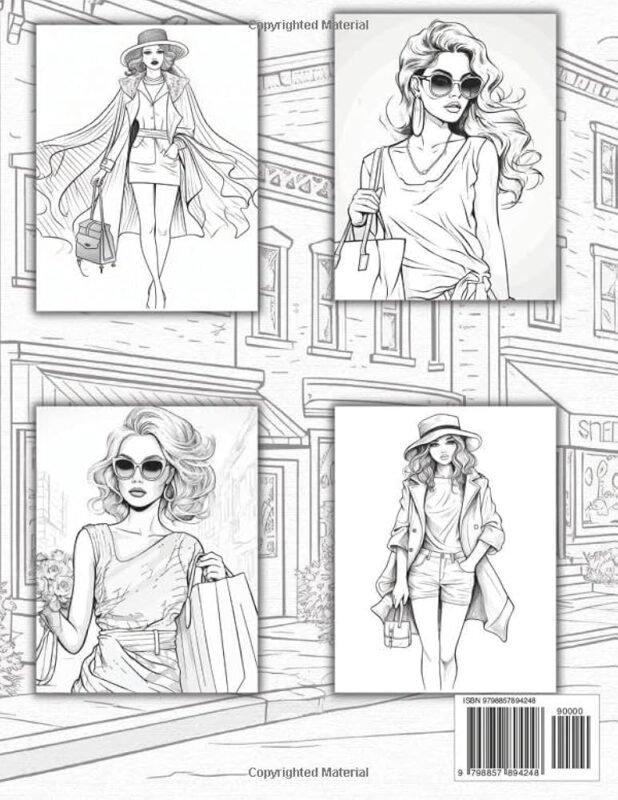 Fashion Coloring Pages for Adults